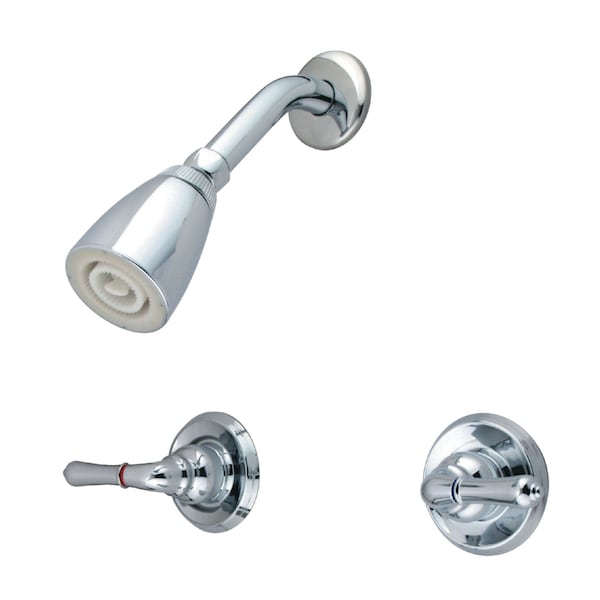 Shower Faucet, Polished Chrome, Wall Mount